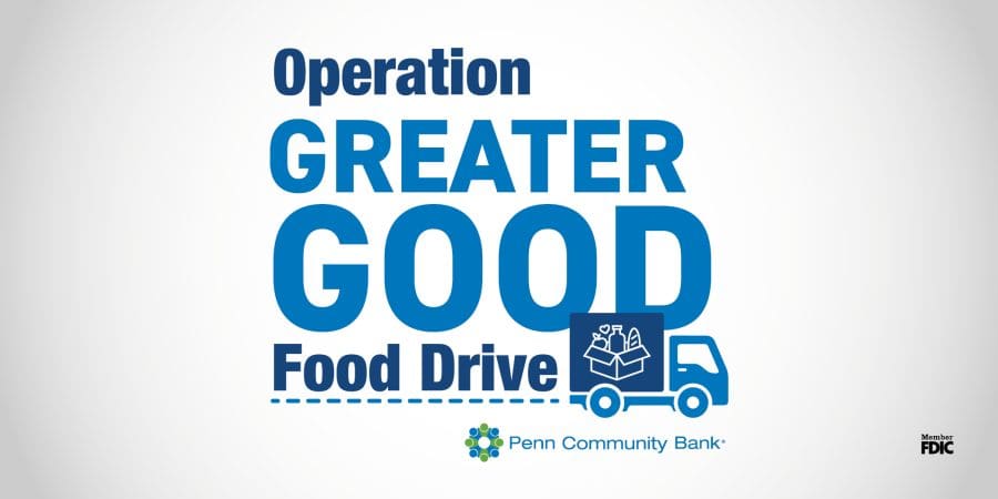 Penn Community Bank Launches “Operation Greater Good Food Drive” to Help Combat Food Insecurity Across the Region